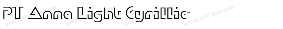 PT Anna Light Cyrillic字体转换